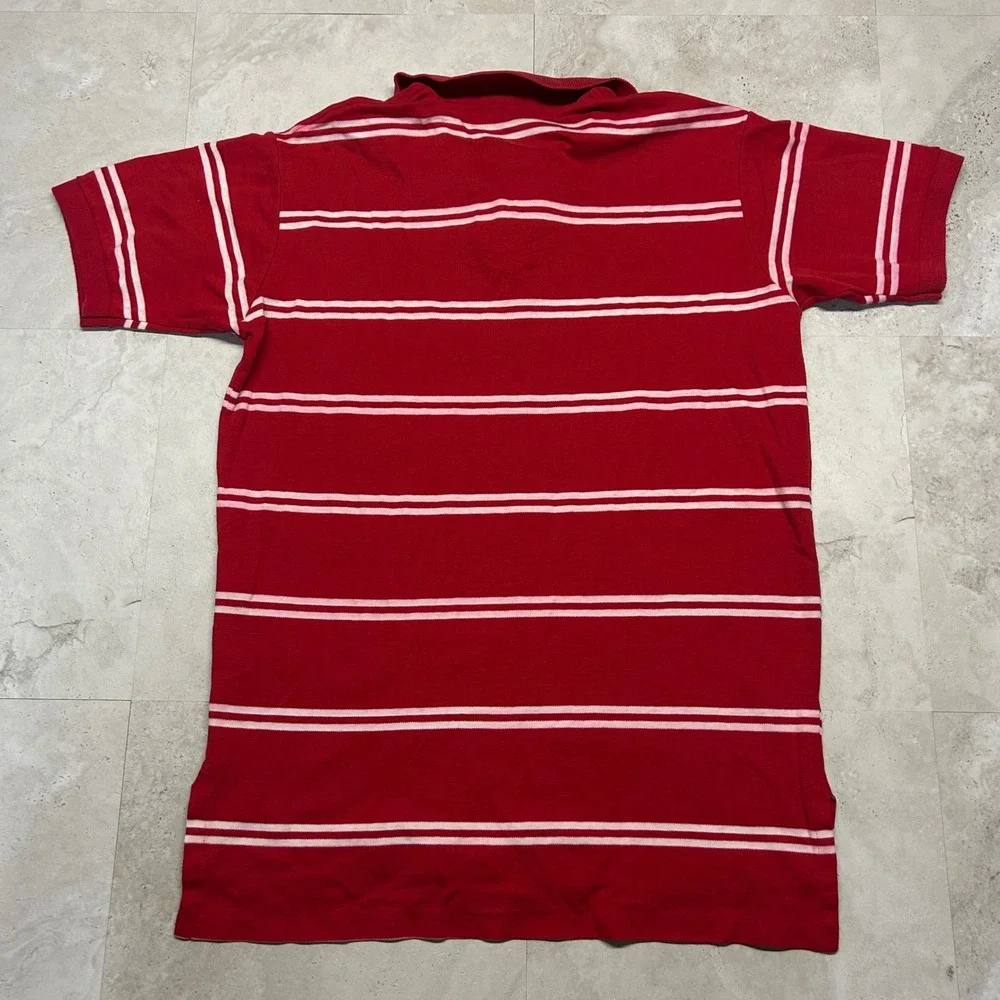 Polo Ralph Lauren Striped Polo Shirt Red Mens Small Short Sleeve Pique Pony